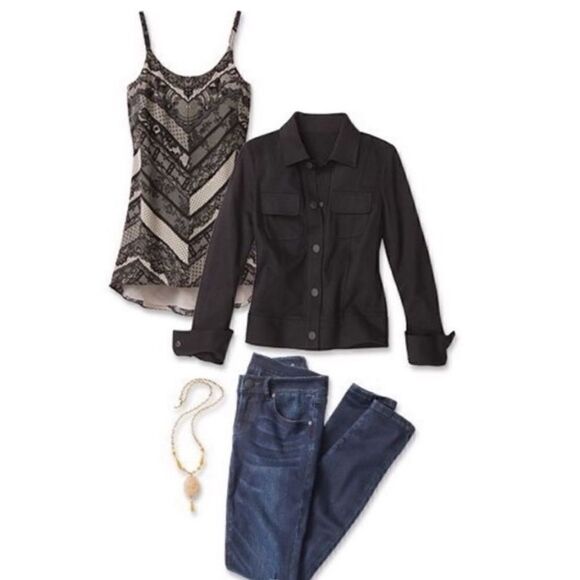 Cabi black and beige lace Monaco Cami Tunic size small- excellent condition - Picture 12 of 16